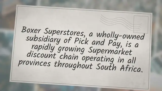 'Video thumbnail for Supply Chain FMCG Manager – Boxer Superstores South Africa Job Vacancy'