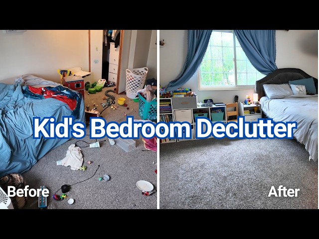 Video thumbnail for Kids Bedroom Declutter and Clean With Me: Productive Day In The Life of a SAHM