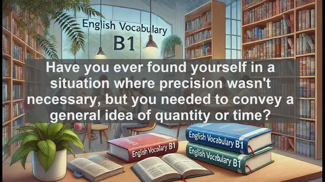 Video thumbnail for 2500 Must Know CEFR B1 Vocabulary - Understanding 'Approximately': A Guide for Advanced English Speakers