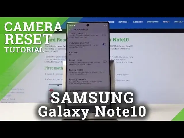 'Video thumbnail for How to Reset Camera in SAMSUNG Galaxy Note 10 - Restore Camera Configuration'