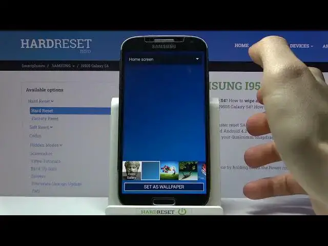 Video thumbnail for How to Change Wallpaper in SAMSUNG Galaxy S4 – Find Wallpaper Settings