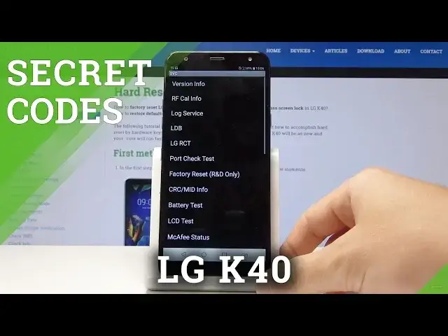 Video thumbnail for SECRET CODES LG K40 - Useful Information / Hidden Mode