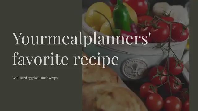 Video thumbnail for Well-filled eggplant lunch wraps