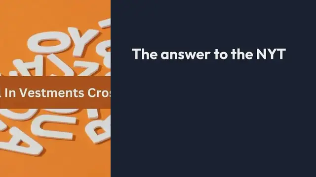 Video thumbnail for NYT Personnel In Vestments Crossword Clue Puzzle Answer from September 24, 2024