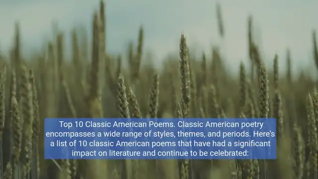 Video thumbnail for Top 10 Classic American Poems That Shaped Literature