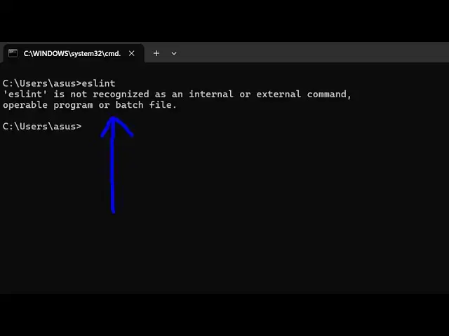 Video thumbnail for How to fix eslint is not Recognized as Internal and External Command Operable Program
