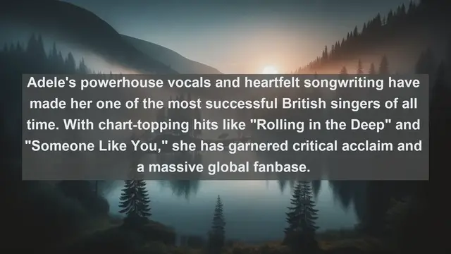 Video thumbnail for Harmonizing Britain: Top 10 Famous Singers in the United Kingdom