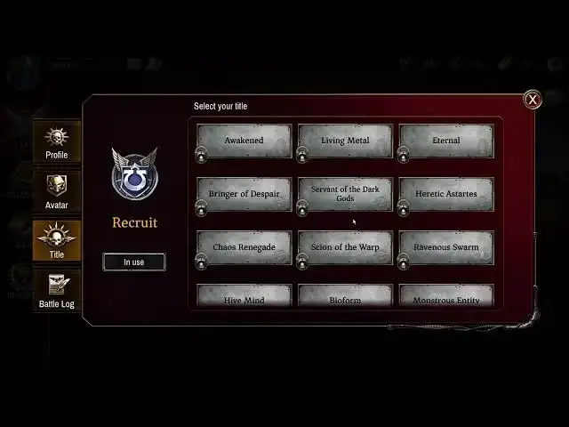 Video thumbnail for How to Change Your Profile Title in Warhammer 40,000: Warpforge