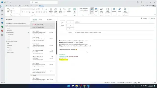 'Video thumbnail for How to Easily Set Up Email Forwarding in Outlook'