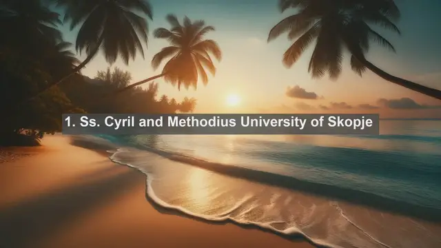 Video thumbnail for Exploring Excellence: Top 10 Favorite Universities in North Macedonia