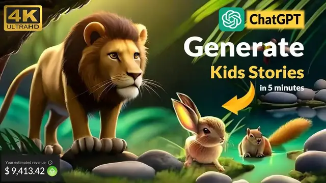 'Video thumbnail for Ai Video Generator - Earn $5000 weekly ｜How To Create Kids Animated story Videos with ChatGPT- FREE？'
