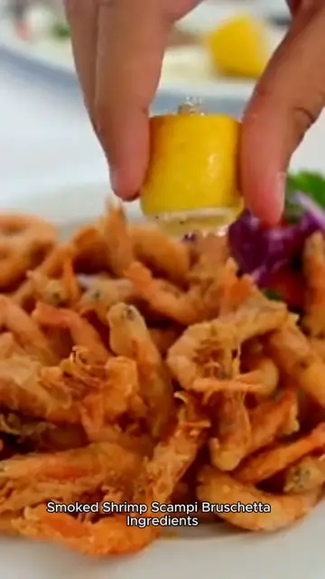 Video thumbnail for Smoked Shrimp Scampi Bruschetta Recipe