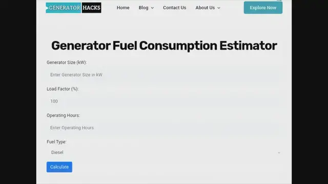 'Video thumbnail for Estimate Your Generator's Fuel Consumption with Ease'
