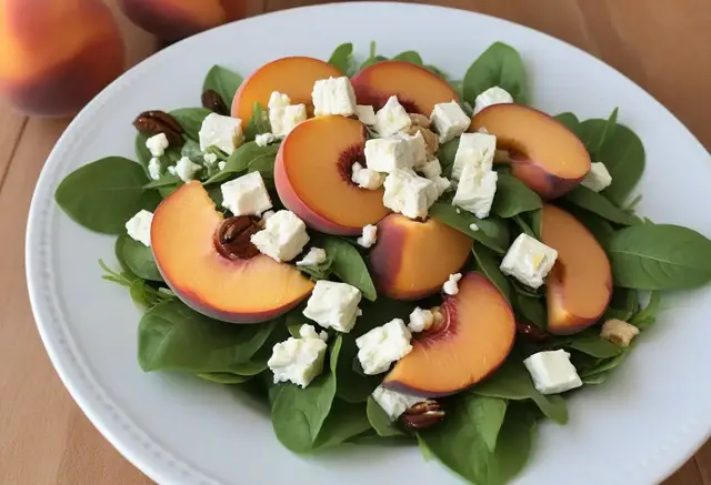 Video thumbnail for Peach and Feta Salad