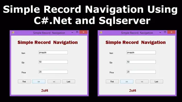 Video thumbnail for Records Navigation Using C#.net and Sqlserver