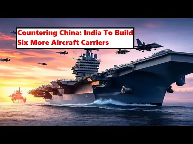 'Video thumbnail for Countering China: India To Build Six More Aircraft Carriers'