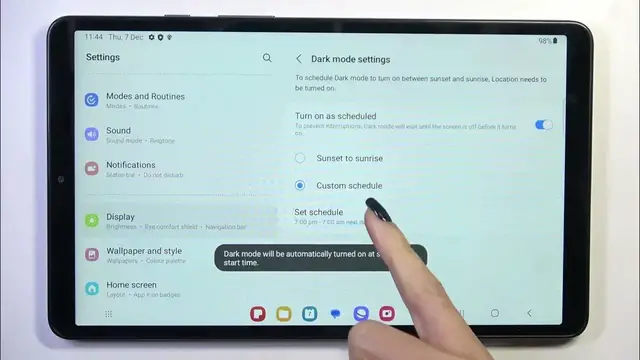 Video thumbnail for How To Enter Dark Mode In Samsung Galaxy Tab A9