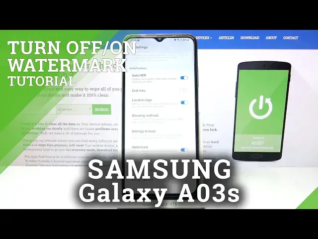 'Video thumbnail for How to Turn On/Off Camera Watermark in SAMSUNG Galaxy A03s – Customize Watermark'