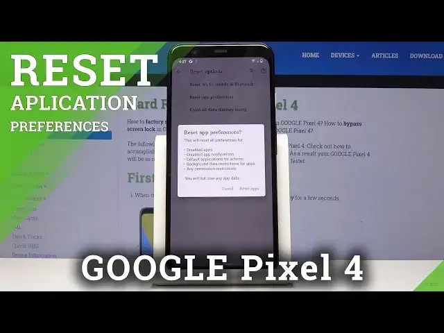 'Video thumbnail for How to Reset App Preferences in GOOGLE Pixel 4 - Restore App Config'