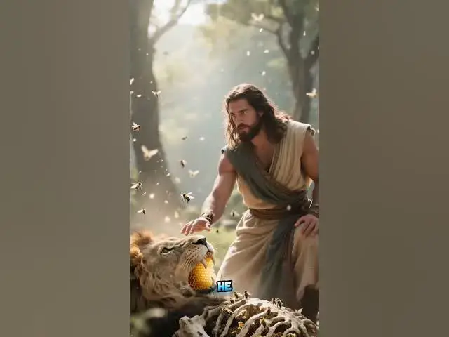 'Video thumbnail for Samson SLAYS a Lion and Finds Honey in the Carcass? #history #historyofredemption #bibleverse'