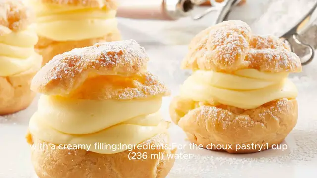 Video thumbnail for Cream puff recipe
