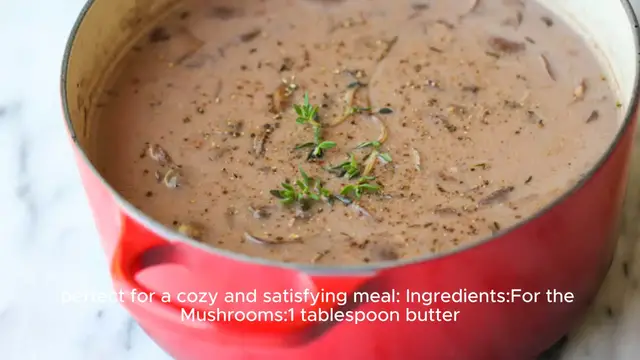 Video thumbnail for Cream of mushroom soup recipe