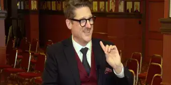 'Video thumbnail for Video: Christopher Sieber Is Finding Joy in Playing DEATH BECOMES HER's 'Boring' Character'