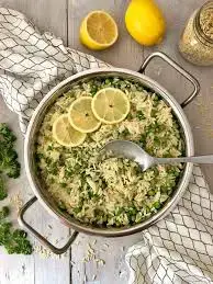 Video thumbnail for Lemon Garlic Orzo