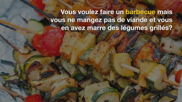 Video thumbnail for Brochettes au tofu et courgettes (barbecue végétarien)