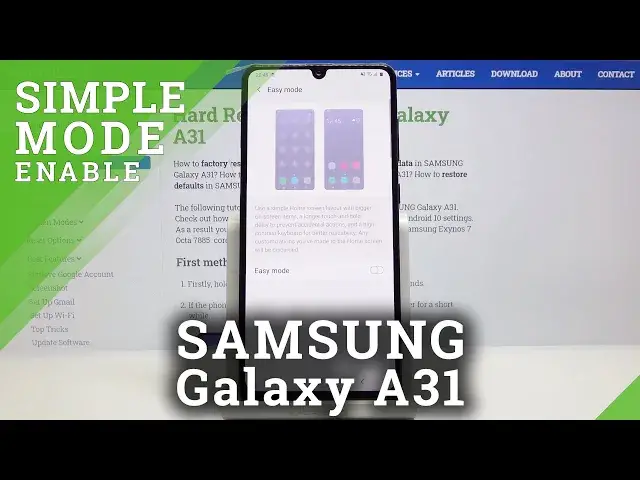 'Video thumbnail for How to Enable Easy Mode in SAMSUNG Galaxy A31 – Turn On / Off Easy Mode'