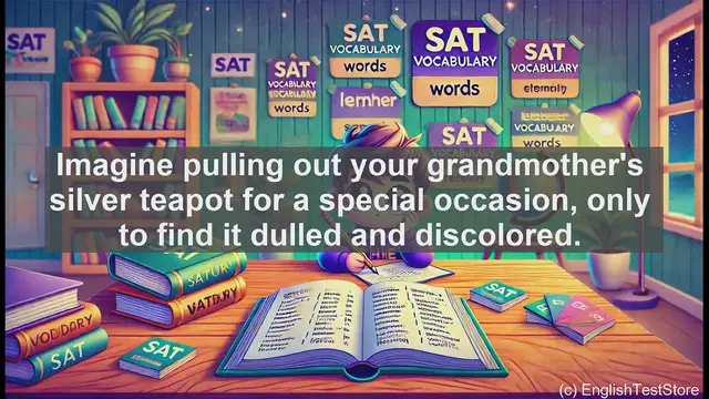 Video thumbnail for 5000 Must Know SAT Vocabulary - SAT Vocabulary: Understanding 'Tarnish' - Noun and Verb