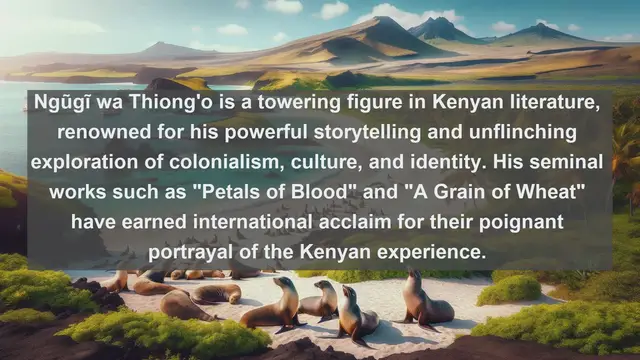 Video thumbnail for Illuminating Kenya's Literary Stars: Top 10 Famous Writers You Should Know