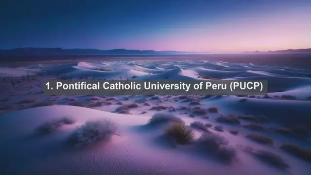Video thumbnail for Exploring Academic Excellence: Top 10 Universities in Peru