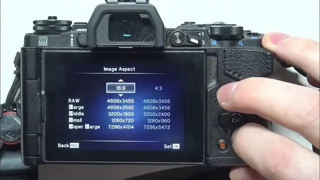 Video thumbnail for How To Change Image Aspect Ratio On Olympus E M5 MARK II