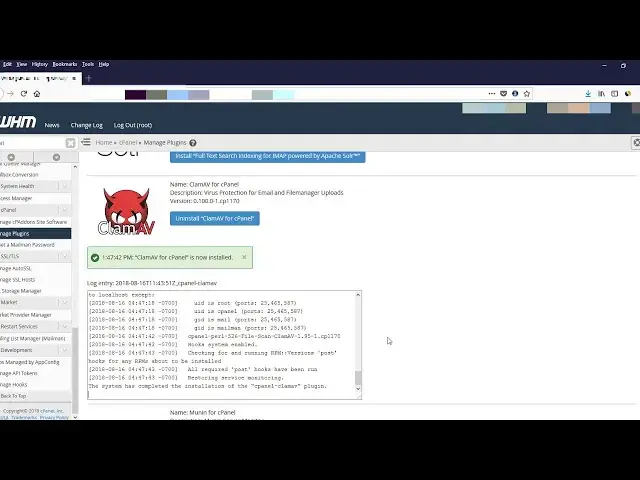Video thumbnail for সিপ্যানেল সার্ভার ম্যানেজমেন্ট পর্ব 03 - Installing ClamAV Antivirus