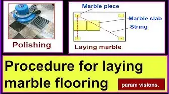 Video thumbnail for Procedure for laying marble flooring./ How to install marble flooring?