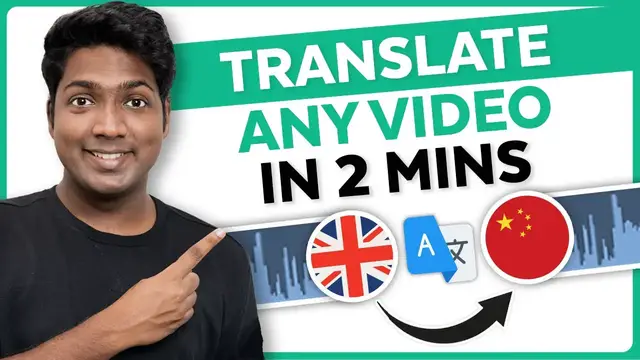Video thumbnail for How to Translate Video into ANY Language with AI _ Own Voice _ FREE