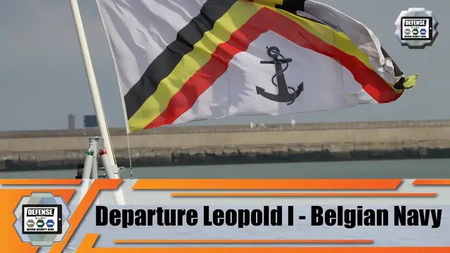 'Video thumbnail for Departure for Leopold I frigate of Belgian Navy SNMG1 & future acquisition of combat ships Belgium'