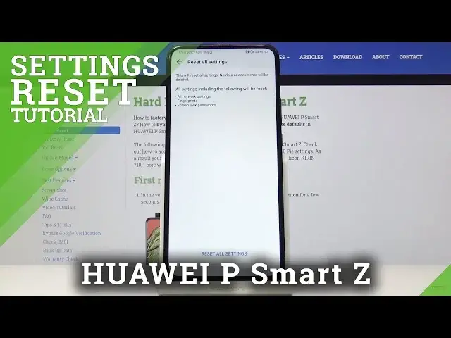 'Video thumbnail for How to Reset Settings in HUAWEI P Smart Z – Restore Default EMUI Configuration'