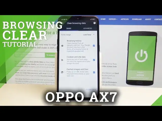 'Video thumbnail for Oppo AX7 Clear Browser Data / Reset History'