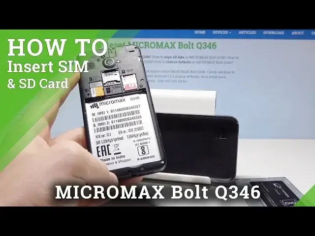 Video thumbnail for How to Insert SIM and SD Card in MICROMAX Bolt Q346 - Set Up SIM and SD Card