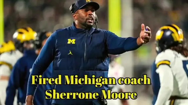 Video thumbnail for Fired Michigan coach Sherrone Moore