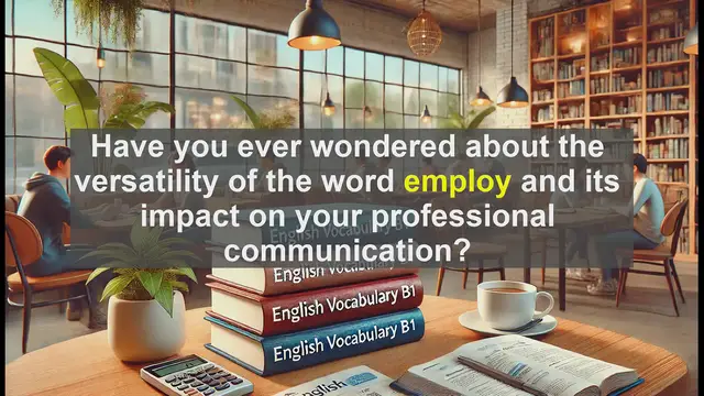 Video thumbnail for 2500 Must Know CEFR B1 Vocabulary - Understanding 'Employ': A Key Word for B1 English Proficiency