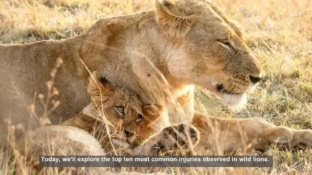 Video thumbnail for Top 10 Common Injuries in Wild Lions: From Bites to Infections