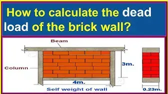 Video thumbnail for How to calculate the dead load of the brick wall?/ Calculating the self-weight of the wall masonry.