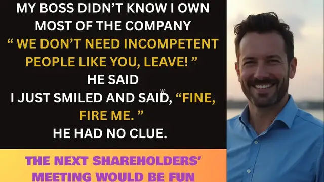 'Video thumbnail for I Got Fired By An Arrogant CEO Who Didn’t Know I Secretly Owned 90% Of The Company.'