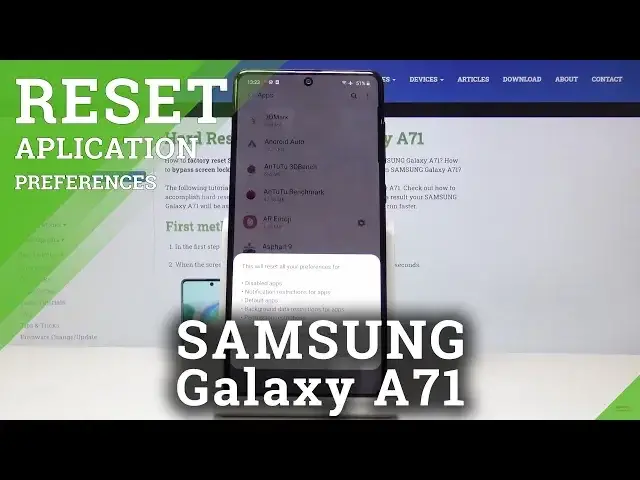 'Video thumbnail for How to Reset Applications on Samsung Galaxy A71 – Restore Factory Settings'