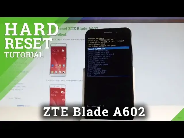 'Video thumbnail for How to Hard Reset ZTE Blade A602 - Wipe Data / Bypass Screen Lock |HardReset.Info'
