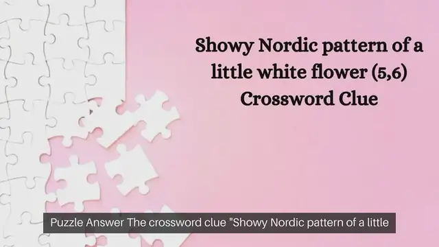 Video thumbnail for Showy Nordic pattern of a little white flower (5,6) Crossword Clue Puzzle Answer from September 24, 2024
