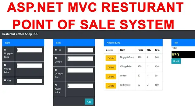 Video thumbnail for Asp.net mvc resturant  point of sale system